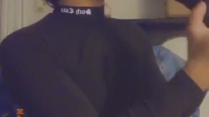 Trying out my XXL Black dildo