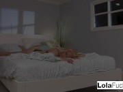 Hot lesbians on white couch 1/16