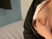 Japanese G-cup big ass big tits wearing a suit and fucked! 6/16