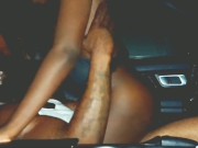 BUBBLE BUTT EBONY RIDES AUTOMATIC STICK SHIFT WHILE CUMMING ON FAT DICK!!!!!! 16/16