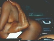 BUBBLE BUTT EBONY RIDES AUTOMATIC STICK SHIFT WHILE CUMMING ON FAT DICK!!!!!! 6/16