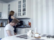 TUTOR4K. Mature teacher dresses too how outfit and came to student 4/16