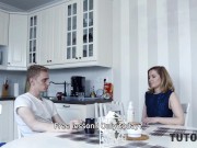 TUTOR4K. Mature teacher dresses too how outfit and came to student 5/16