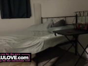 Big boobs babe behind the scenes cumshot cleanup & flexing muscles after sex plus real life daily vlogs - Lelu Love 13/16