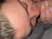 Stepsister gives goodnight blowjob *cumshot to the face* 8/16