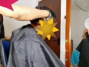 (1)Mistress hair cut and peeplay(Ladyසැලුන් ගිගින් කොණ්ඩය කපාගෙන වුනදෙය බලන්න.) 2/16
