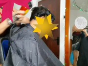 (1)Mistress hair cut and peeplay(Ladyසැලුන් ගිගින් කොණ්ඩය කපාගෙන වුනදෙය බලන්න.) 3/16
