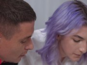 BF fuck the skinny teen in her little pussy and then in her tight ass 1/16