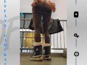 Sexy Ebony Girl Shaking Ass in Her College staircase #onlyfans 4/16