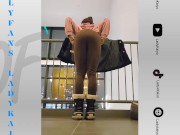 Sexy Ebony Girl Shaking Ass in Her College staircase #onlyfans 7/16