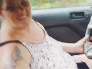 Freaky Milf teases cock couldn't resist pulls Car over for quickie 10/16