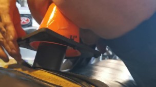 PV Riding on the Spare Bike In Toolshed