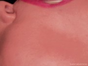 CLOSE UP: BEST Milking MOUTH made You CUM TWICE in CONDOM! Broke the CONDOM and Got All CUM! BLOWJOB 1/16