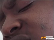 Horny wife gets her cunt screwed by a big black cock on the bed in many ways 4/16