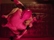 OSLO & CHUPA fuck in all positions on the couch in a fishnet catsuit vinyl and latex - SHORT VERSION 11/16