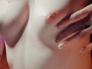 SENSUAL SOLO BOOB BATH MASSAGE. CUM ON MY TITS FOR ME😍 12/16