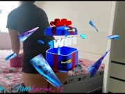 Maid came to tidy up the house and came across a huge cock