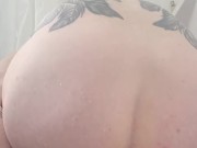 Gaging, Gaping, Riding A BIG Blue Dildo In the Shower - Screenshot 7 of 16 - Anal Dildo