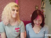 Ersties- Cute Redhead Gives Blonde Babe Lesbian Pleasures 9/16