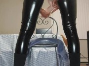 Slut training on my 14 inch dildo and fisting my loose hole 7/16