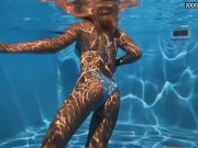 Being naked underwater brings her sexual pleasures 10/16