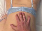 very sensitive Japanese wife gets multiple orgasm from anal sex, after licking guy's ass and feet 1/16