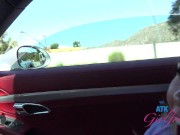 OV with beach babe Summer Vixen fingering her pussy and making herself cream in the car 5/16