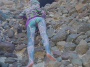 OUTDOOR loud ANAL fuck - hippie girl gets ass banged and covered with cum 6/16