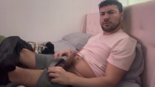 Cute guy in his briefs gets naked and plays with his hard cock Onlyfans,com/roddddddd