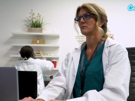 Super Sexy Big Tit Milf Naughty Nurse Masturbates At Sexy Office