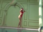Lina Mercury swimming sexually in the pool 11/16
