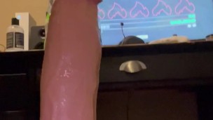 Twerking on a big dildo