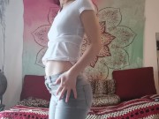 Showing off my Strap On Abs - Miss Flora Solo POV 10/16