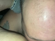 Bearded fat guy gets what he wants from tinderslut then busts nut inside her 4/16