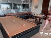 Trailer Simone kept bothering Ace while he was trying to play pool with his friend Trucifer so they fucked her hard 3/16