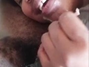 DADDY FAT DICK FUCKS WET THROAT WHILE BIG BALLS GETS MASSAGED!!!!!!!!!! 4/16