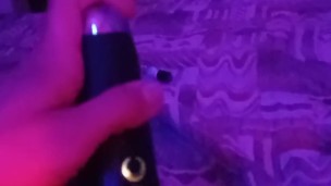 Hot latina squirt while masturbate at mirror