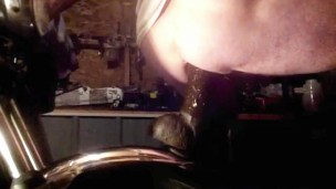 PV Riding Thick Toy Deep On Bike Fender In Toolshed