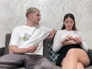 Step Sis Came Home From School and Asked Step Bro to Help with Homework But He Want Handjob For It!! 2/16