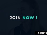 Shy Madison Morgan Lets Petite Babe Scarlett Sage Fuck Her Man 1/16