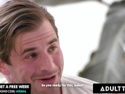 Shy Madison Morgan Lets Petite Babe Scarlett Sage Fuck Her Man 2/16