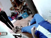 Hot Brazilian Blonde Anita Ribeiro in tight wetlook leggings fucked by Terry Kemaco 2/16