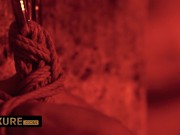 Bondage and DP with a gorgeous brunette 4/16