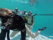 Monica is pussy and mouth fucked underwater 3/16