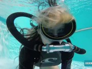 Monica is pussy and mouth fucked underwater 5/16