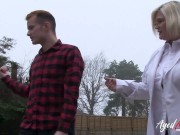 The two have a lot of questions for Lacey, but they dont stop at talking.... Lacey looks for a well built sex object 6/16