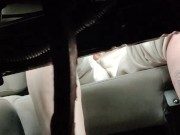 Smashing peanut butter in my Trucks pedals getting the stickiness all over (front & back view) 6/16