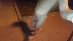 Walking naked on the street almost getting caught