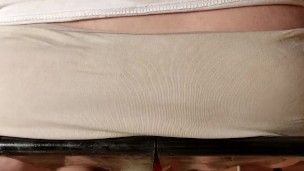 GIANTESS FART , FACESITTING , DIRTY PANTS AND CUM ON SHRINKING SLAVE