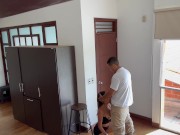 Wife caughts real state agent fucking her husband while showing the house 14/16